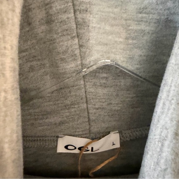 OGL FuzzLuxe Turtleneck Long Sleeve Top Heather Grey large NWT - Picture 12 of 16